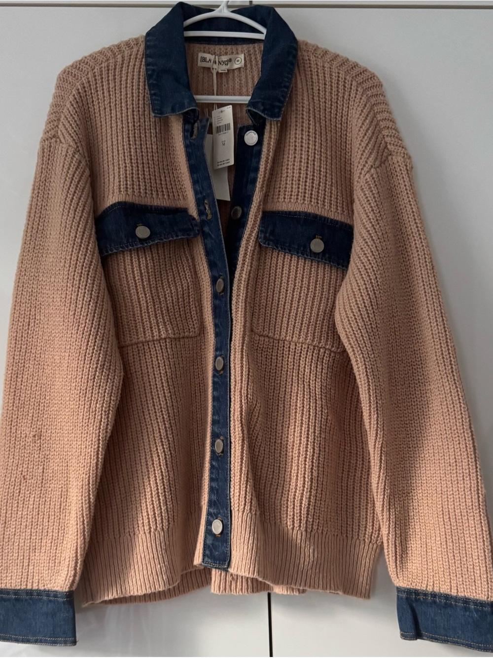 NWT Size M - BLANKNYC Playing the Field Denim Knit jacket (NWT US$ 128) - Picture 11 of 14